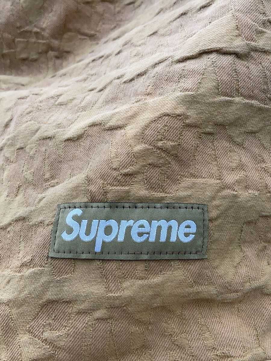 Supreme Backpack Cotton Camel All-Over Print SS22 Fat Tip Jacquard Denim 5