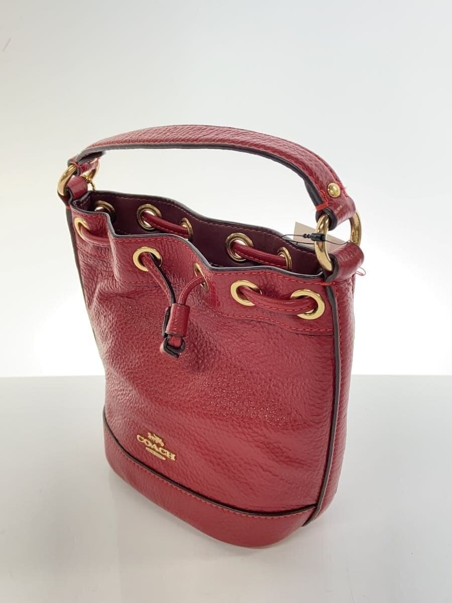 COACH handbag leather red plain H2232-CC522 2