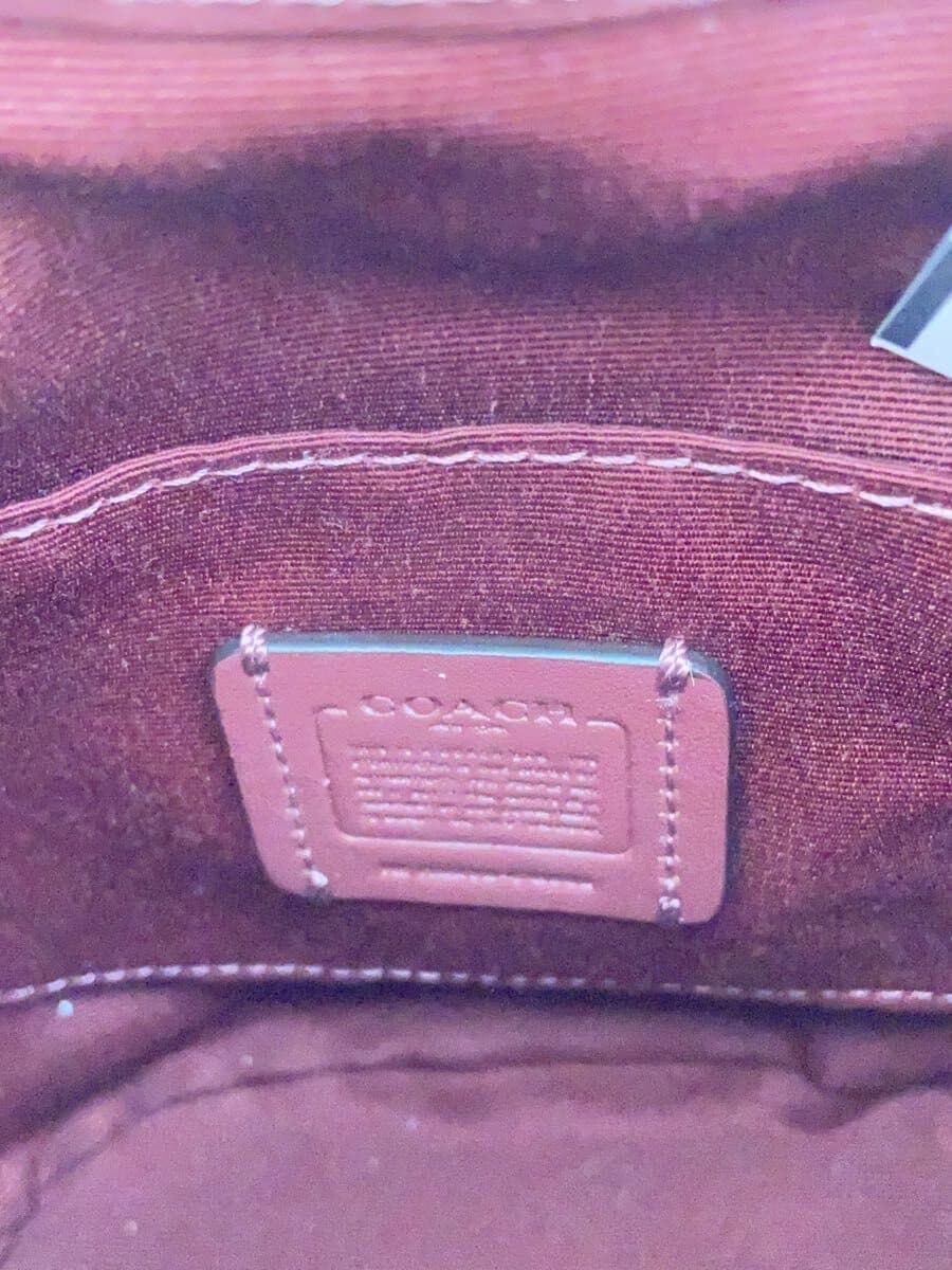 COACH handbag leather red plain H2232-CC522 5