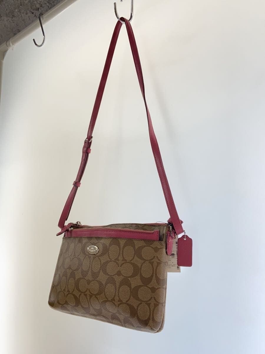 COACH Shoulder Bag Leather KHK Monogram F52657 2