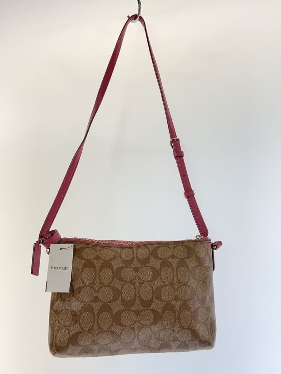 COACH Shoulder Bag Leather KHK Monogram F52657 3