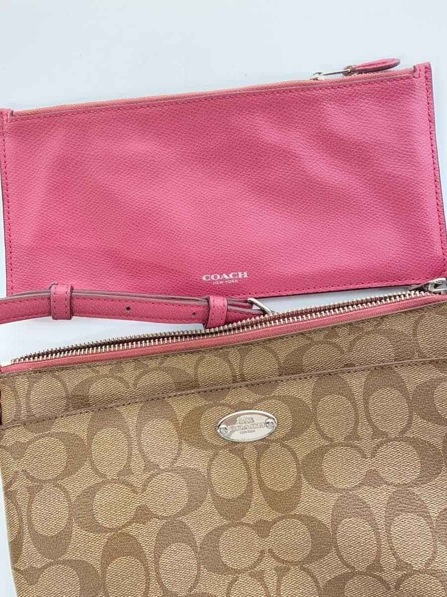 COACH Shoulder Bag Leather KHK Monogram F52657 5