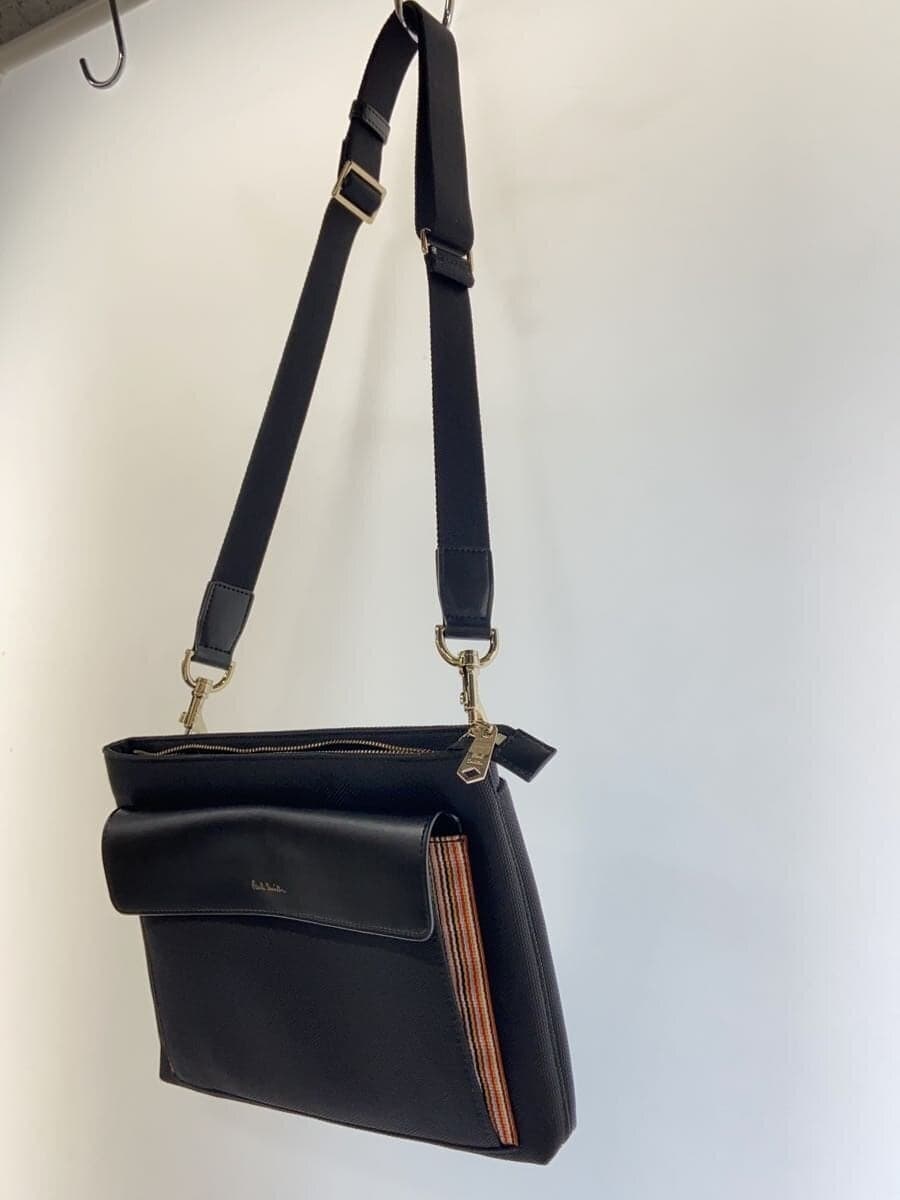 Paul Smith shoulder bag clutch bag canvas BLK 2