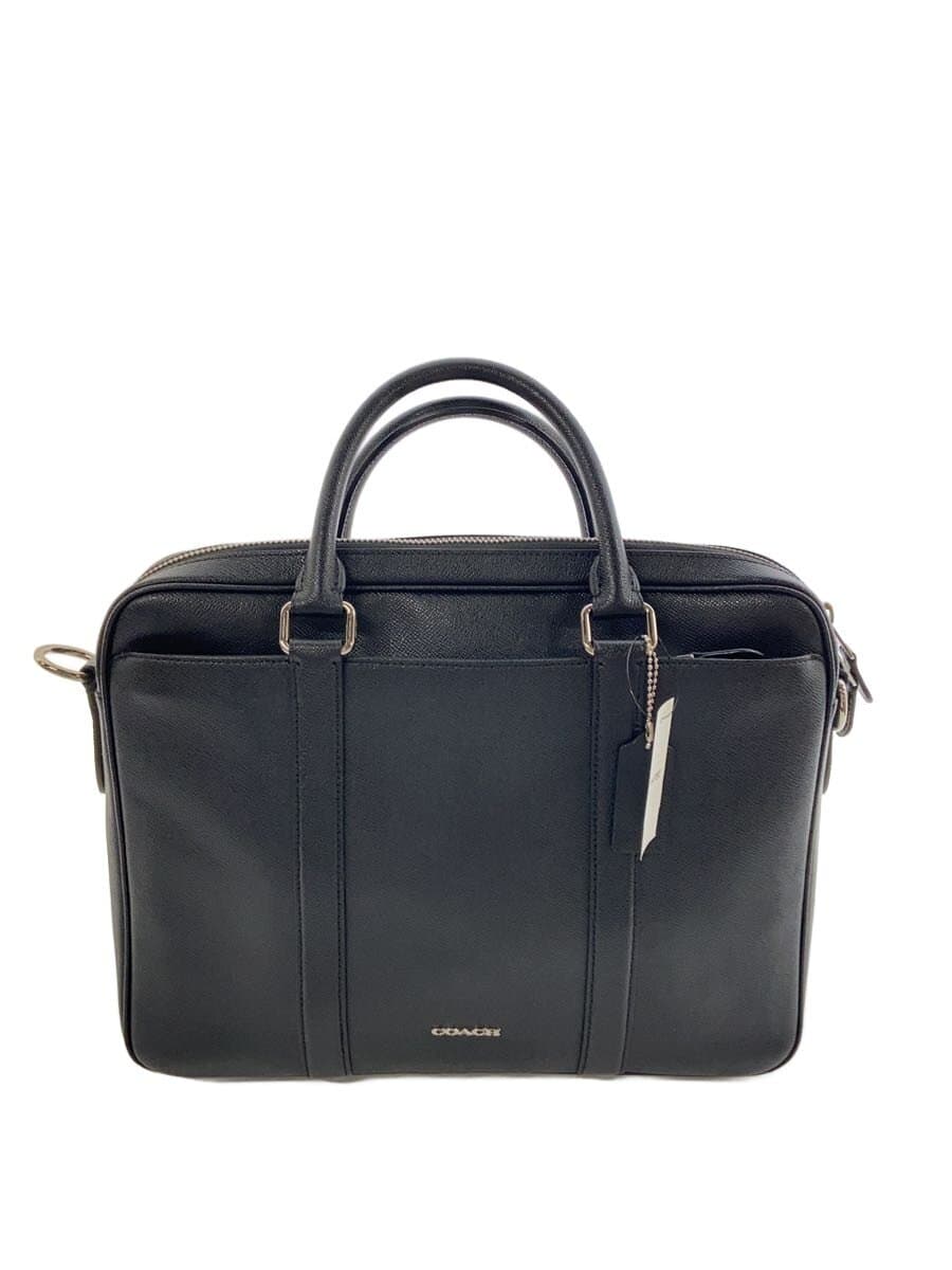 COACH Business Bag Metropolitan Briefcase Leather Black F59056 *Shoulder strap
