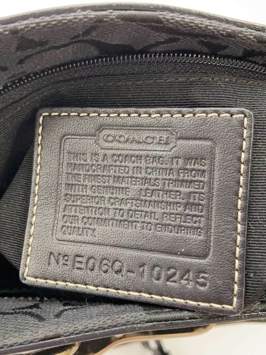 COACH Signature Hardware Handbag Canvas Black All-over print 5