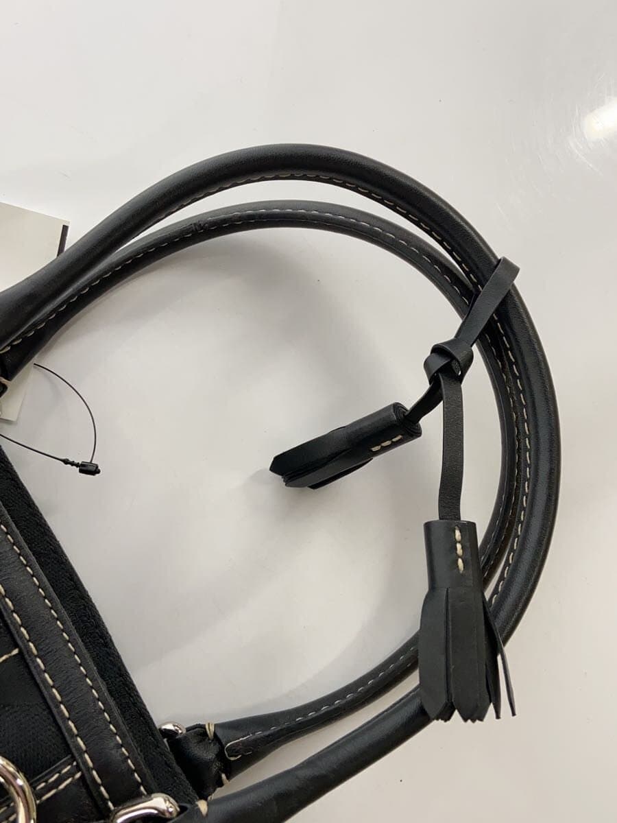 COACH Signature Hardware Handbag Canvas Black All-over print 7