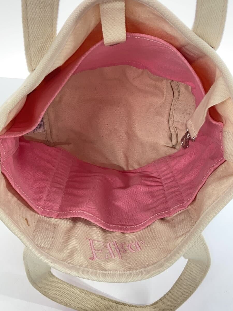 LANDS END Tote Bag Canvas Pink Solid Color 6