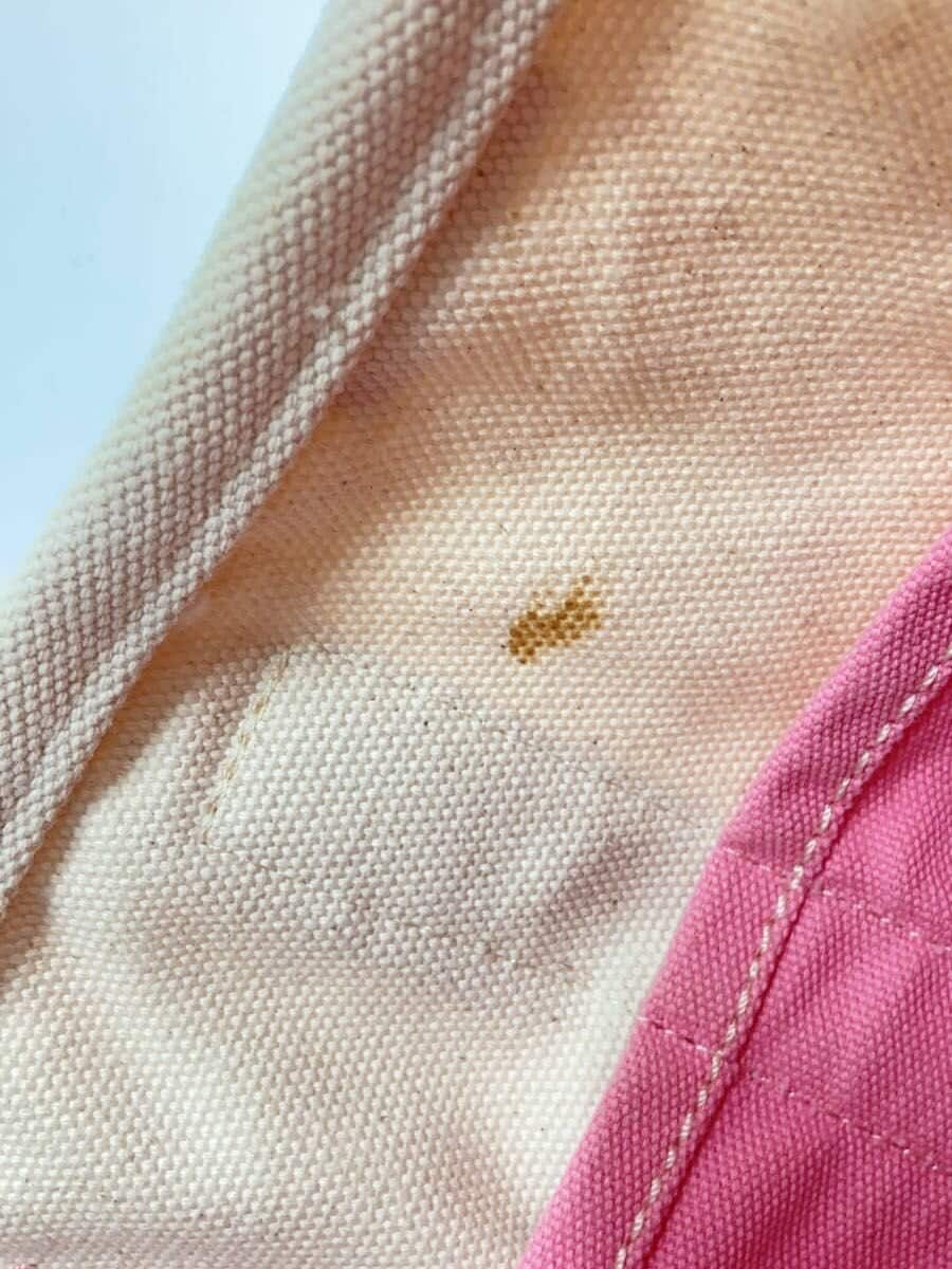 LANDS END Tote Bag Canvas Pink Solid Color 7