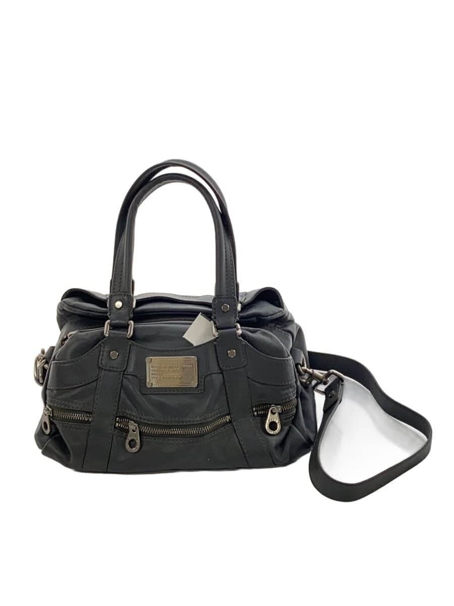 MARC BY MARC JACOBS Handbag Leather Gray Solid Color