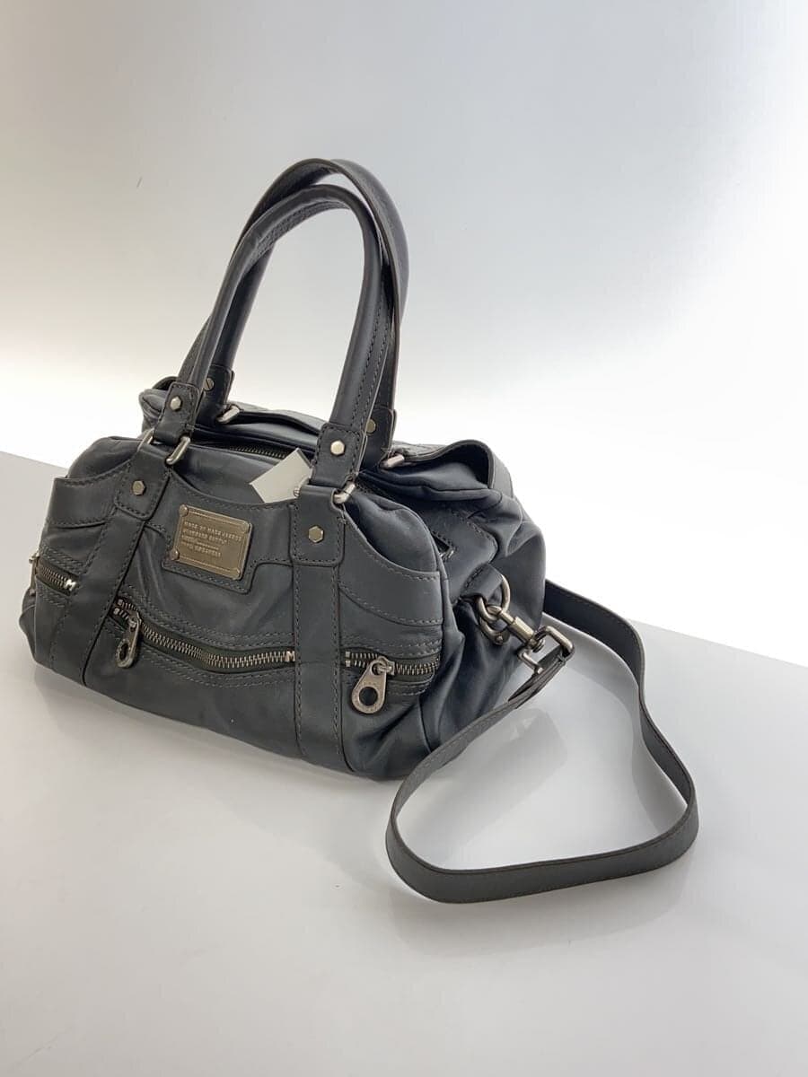 MARC BY MARC JACOBS Handbag Leather Gray Solid Color 2