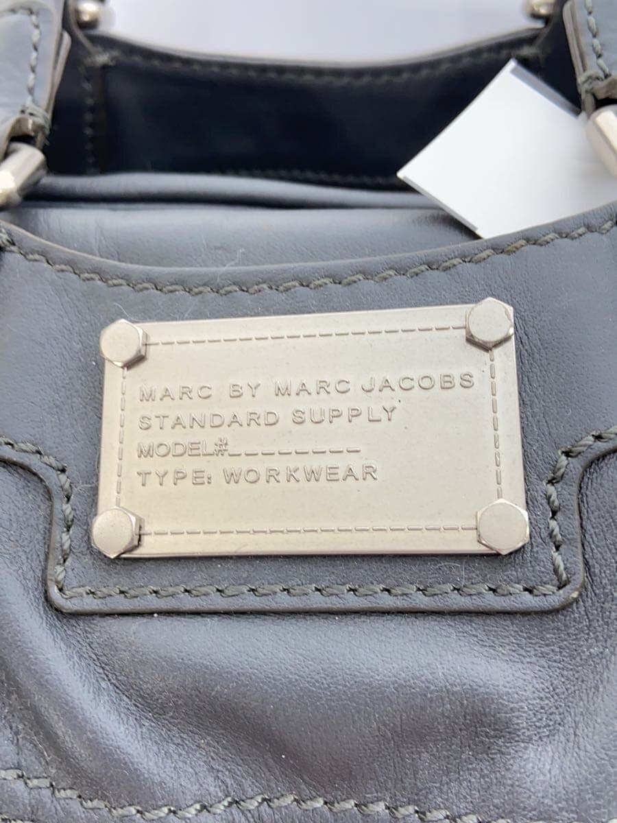 MARC BY MARC JACOBS Handbag Leather Gray Solid Color 5