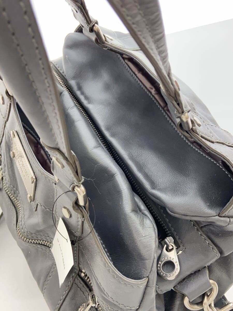 MARC BY MARC JACOBS Handbag Leather Gray Solid Color 7