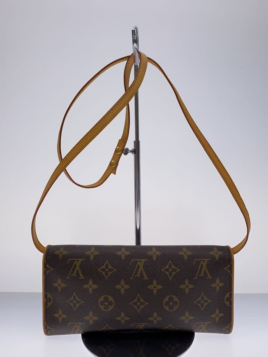 LOUIS VUITTON Pochette Twin GM_Monogram Canvas PVC Brown 3
