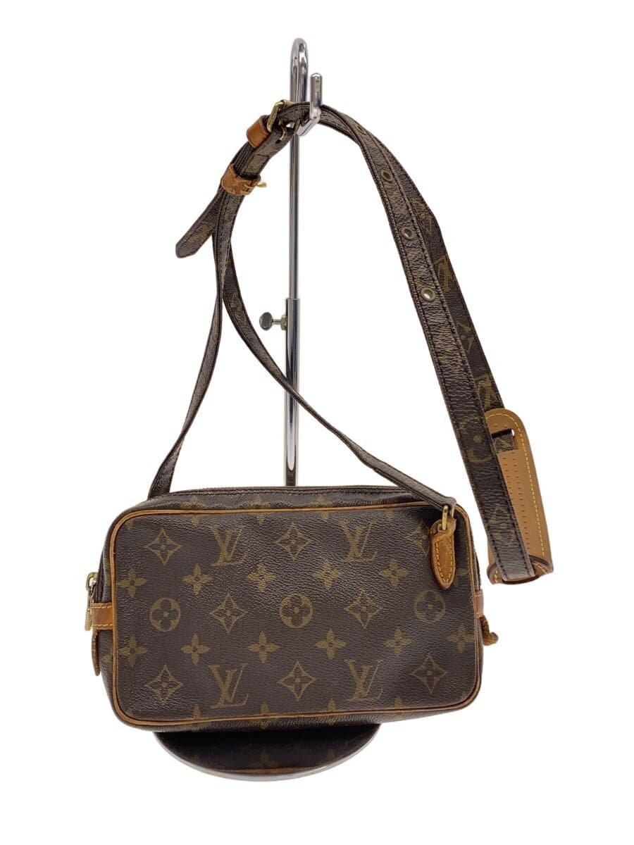 LOUIS VUITTON Pochette Marly Bandouliere_Monogram Canvas PVC BRW