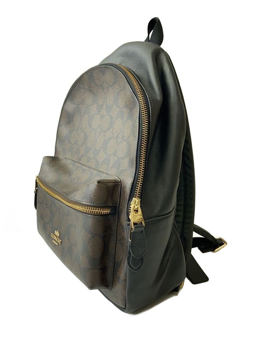 COACH Medium Charlie Backpack_Signature PVC Brown All-Over Print F32200 2