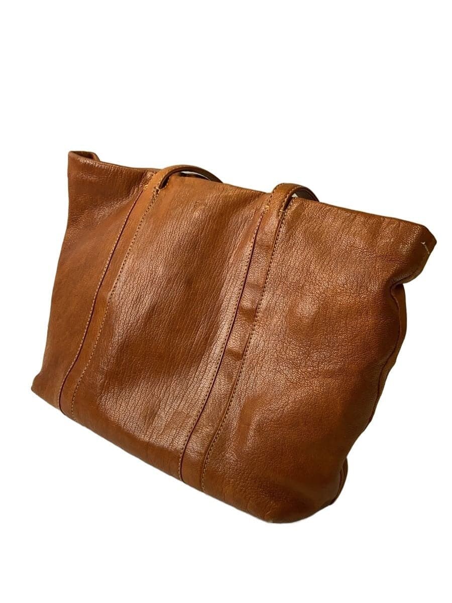 GENTEN tote bag leather brown plain 2