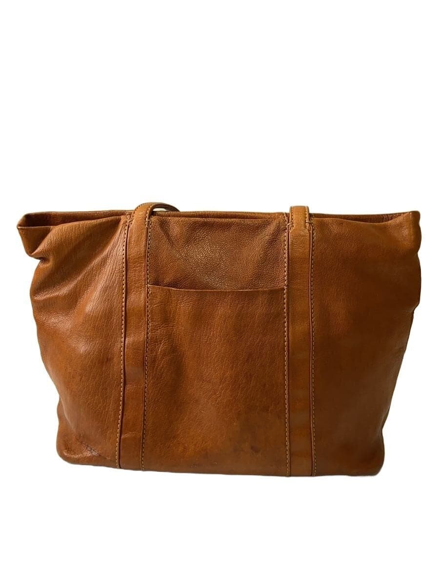 GENTEN tote bag leather brown plain 3