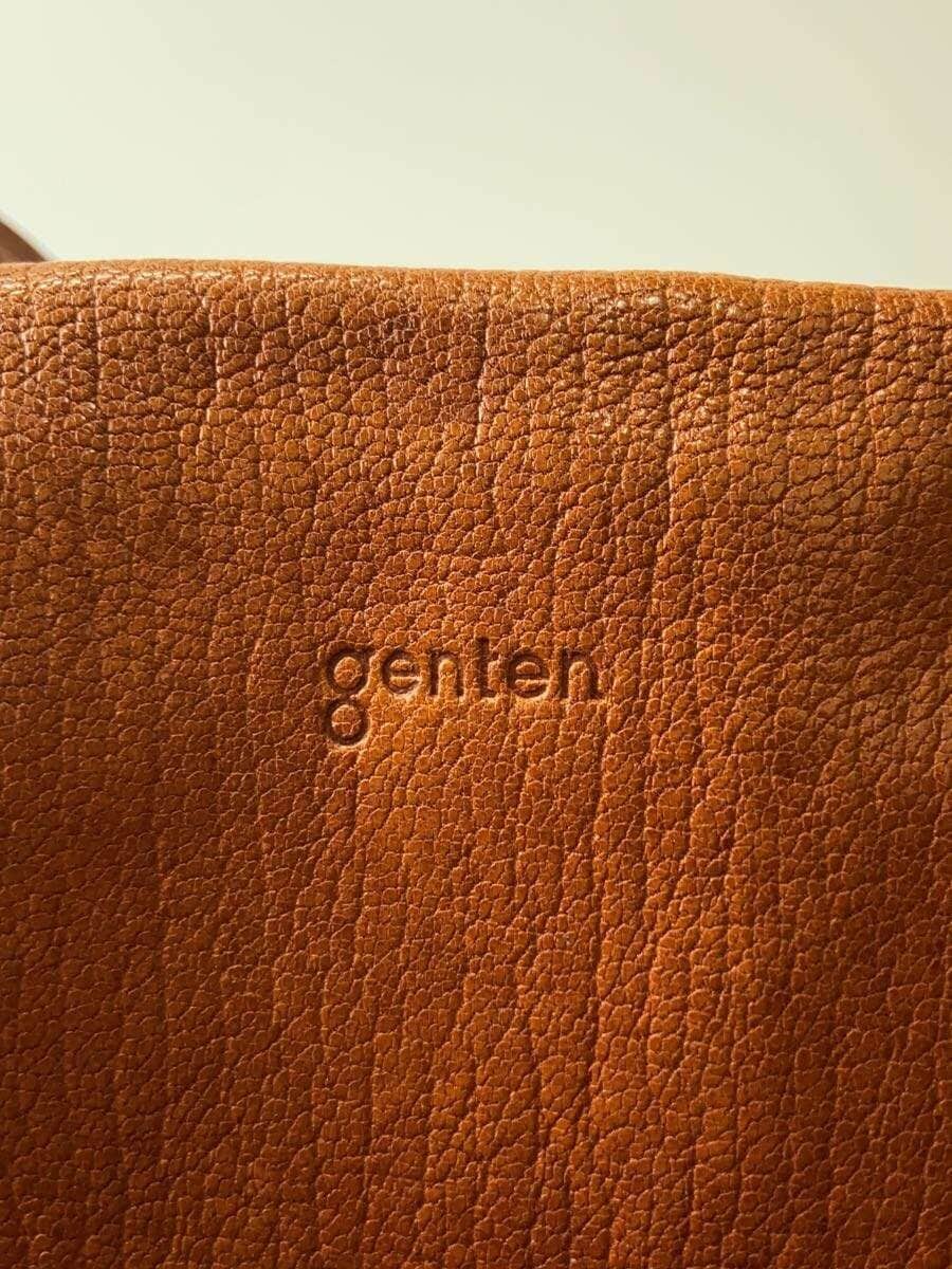 GENTEN tote bag leather brown plain 5