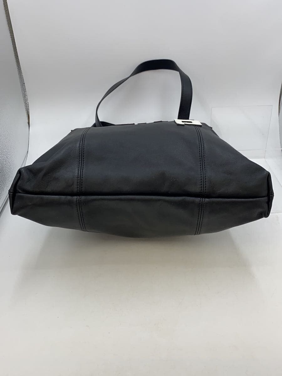 LONGCHAMP tote bag leather BLK 4
