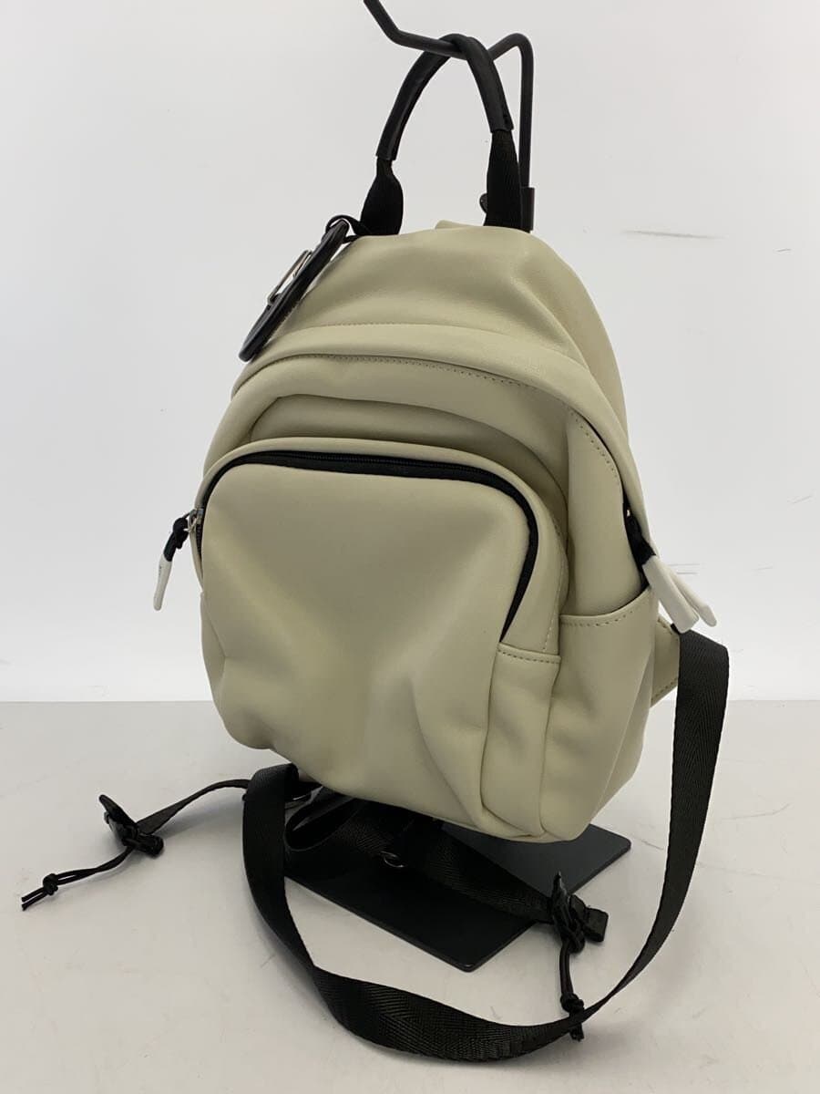 NOMADISDAY PETIT Mini Backpack Carabiner Leather CRM Off White 2