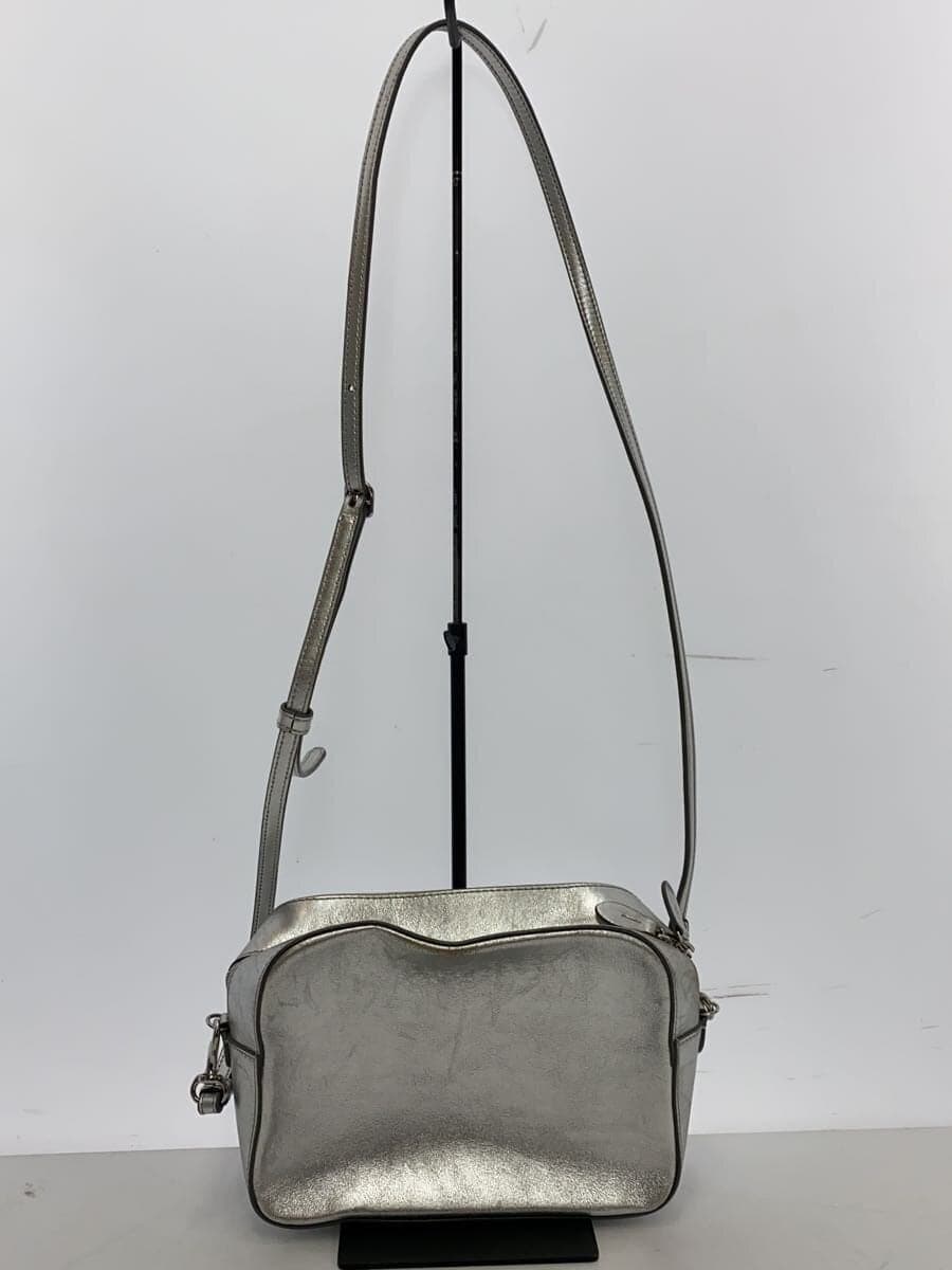 J&M DAVIDSON Pebble Metallic Square Shoulder Bag Leather SLV 3