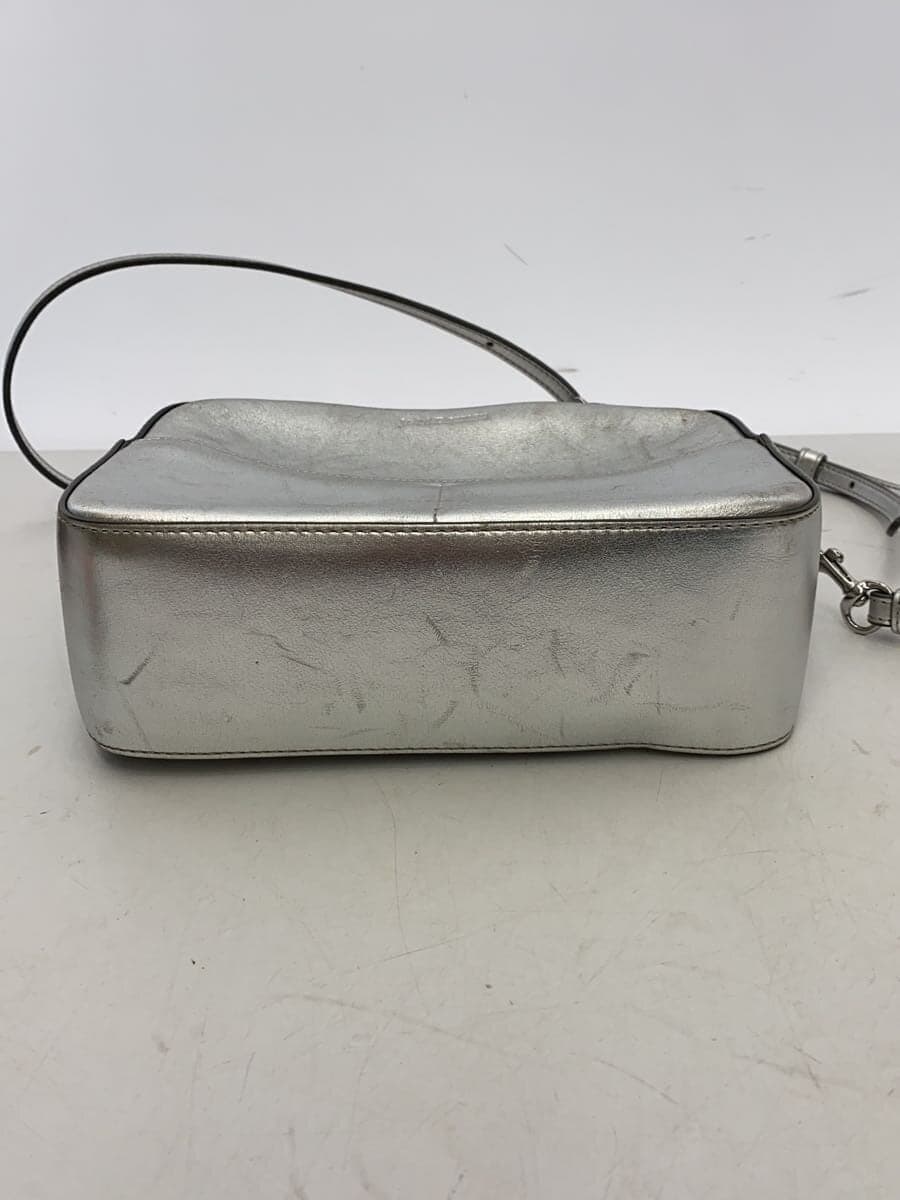 J&M DAVIDSON Pebble Metallic Square Shoulder Bag Leather SLV 4