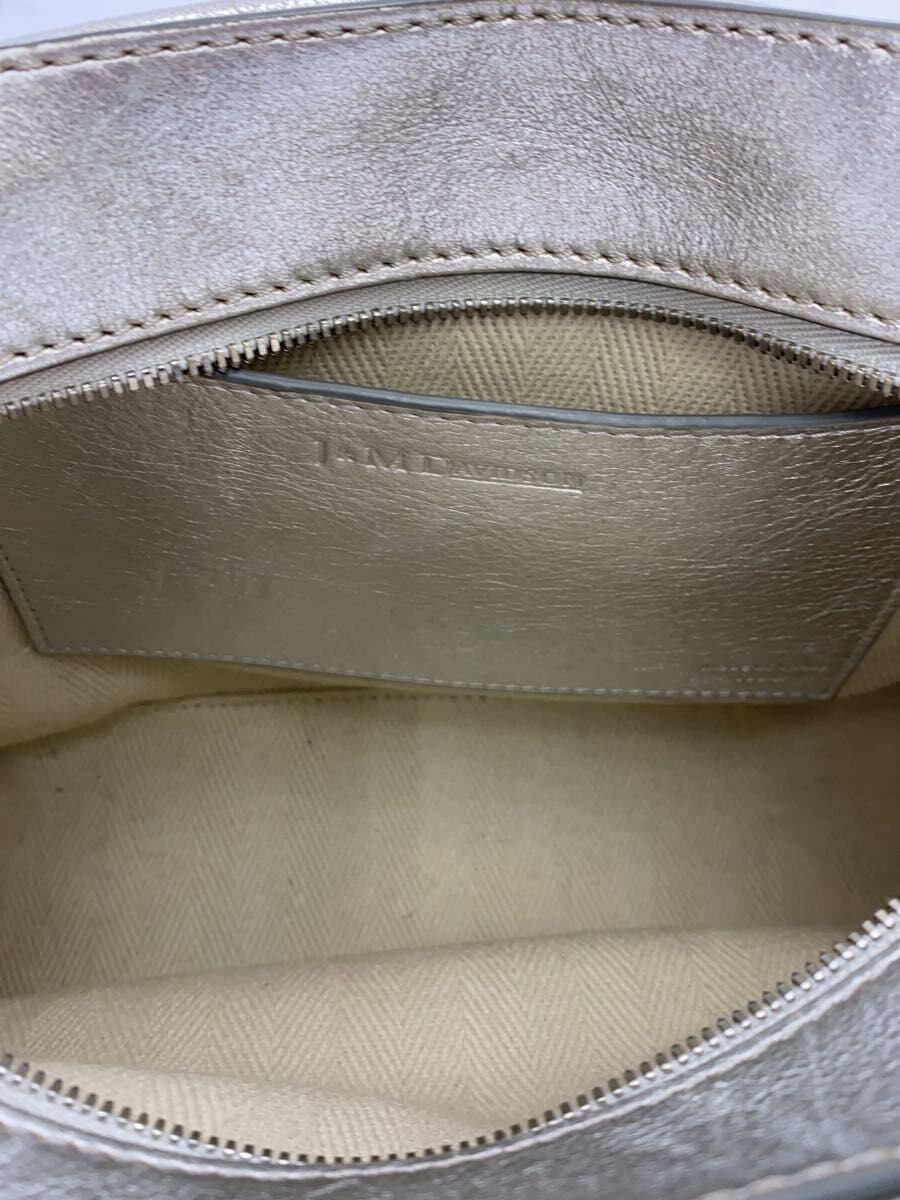 J&M DAVIDSON Pebble Metallic Square Shoulder Bag Leather SLV 6