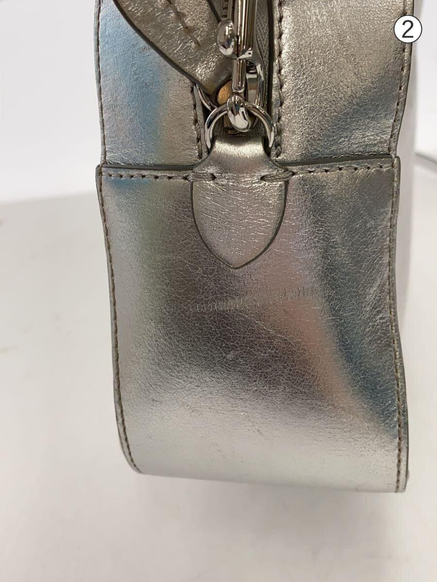 J&M DAVIDSON Pebble Metallic Square Shoulder Bag Leather SLV 8