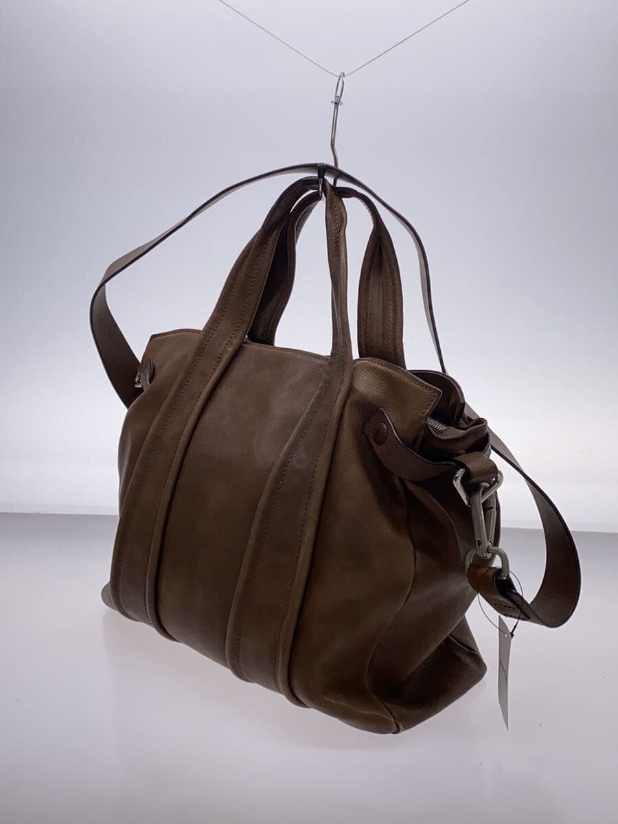 MAURO GOVERNA shoulder bag leather BRW plain 2