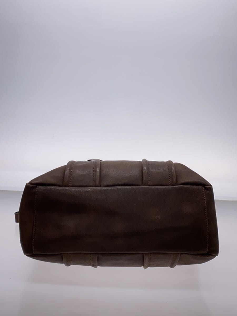 MAURO GOVERNA shoulder bag leather BRW plain 4