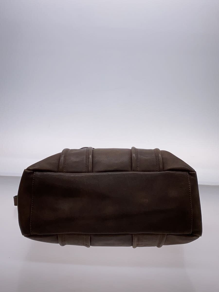 MAURO GOVERNA shoulder bag leather BRW plain 4