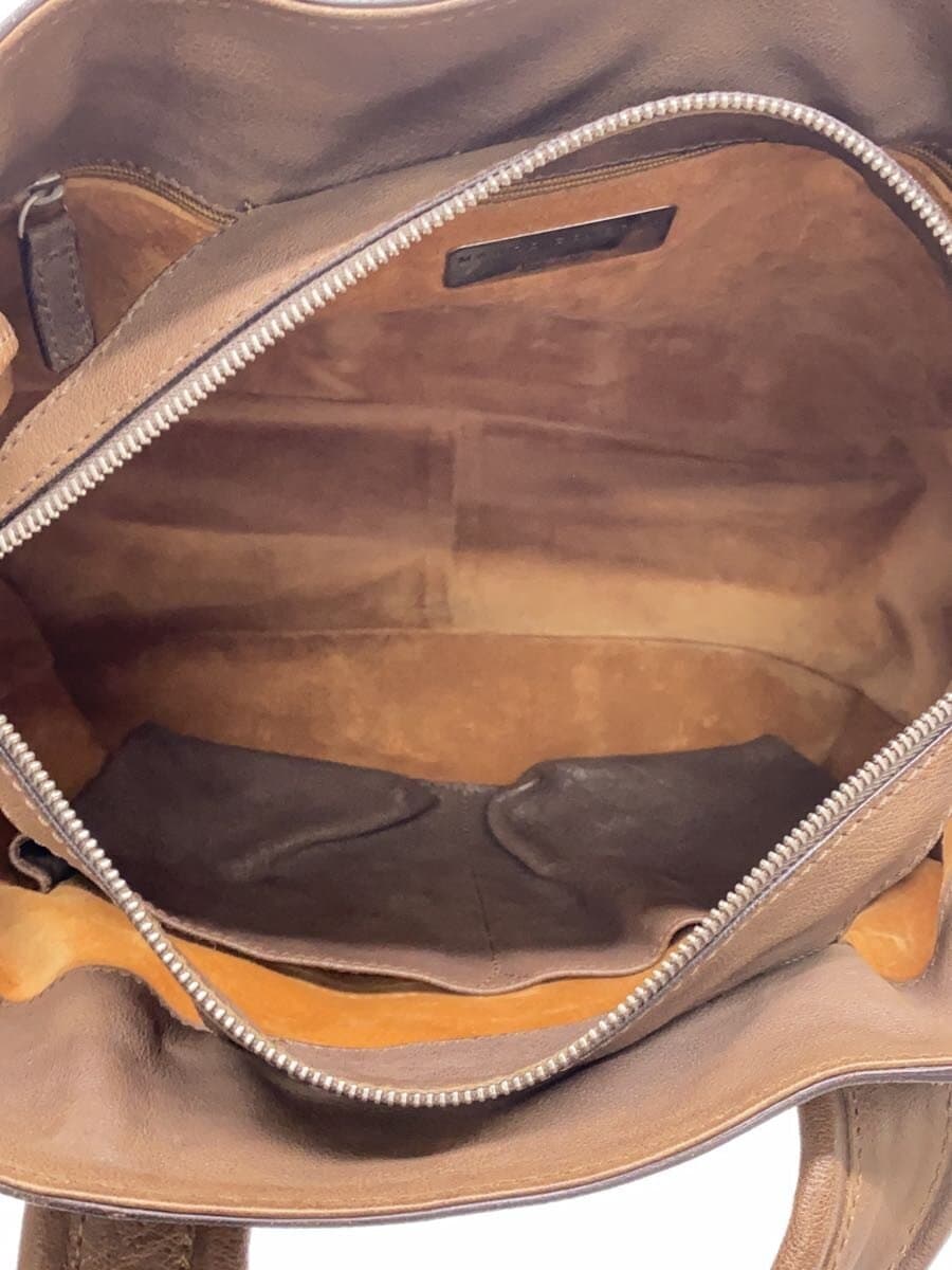 MAURO GOVERNA shoulder bag leather BRW plain 6