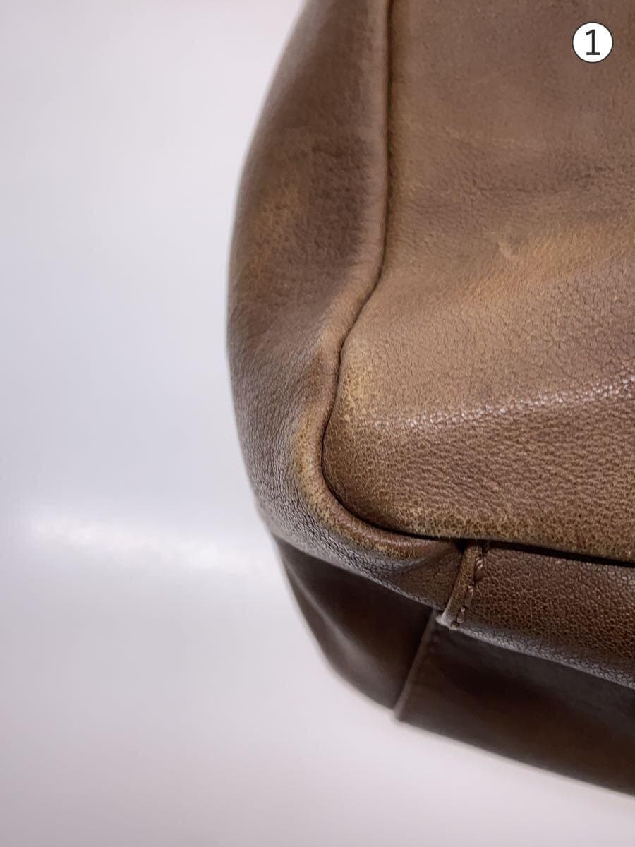 MAURO GOVERNA shoulder bag leather BRW plain 7