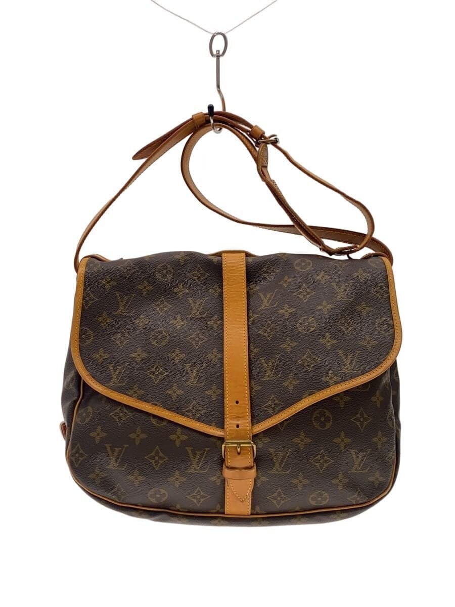 LOUIS VUITTON1)Saumur 35_Monogram Canvas PVC BRW