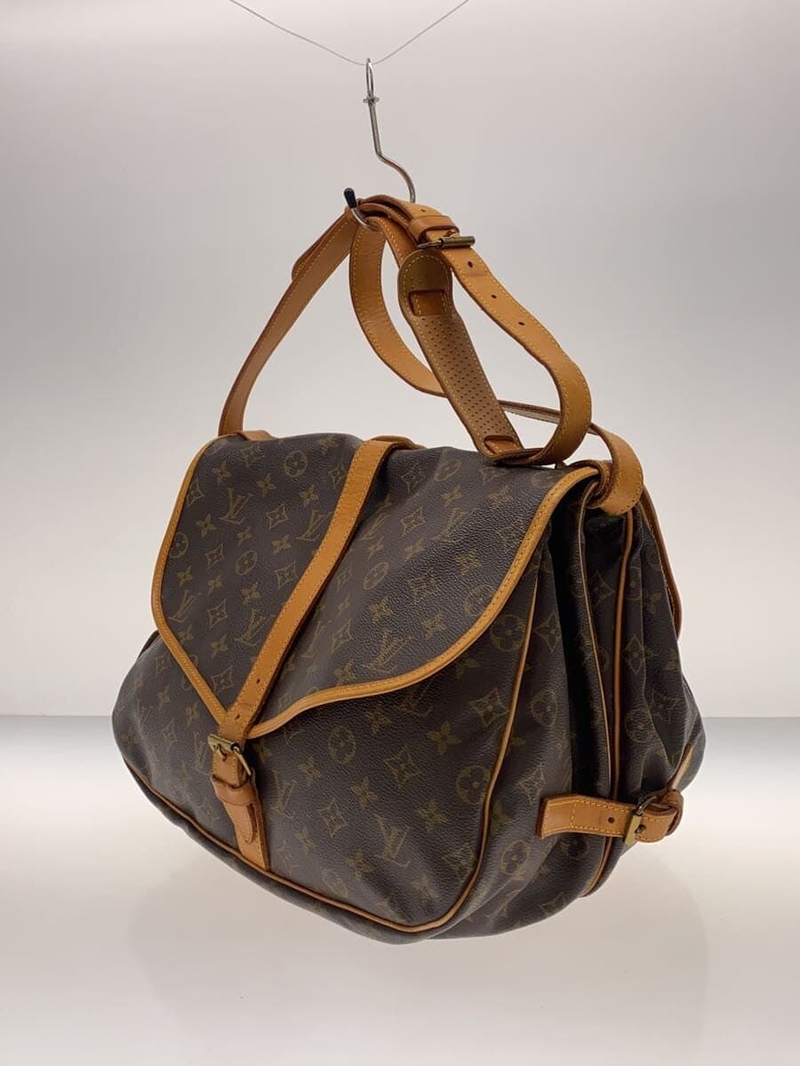 LOUIS VUITTON1)Saumur 35_Monogram Canvas PVC BRW 2