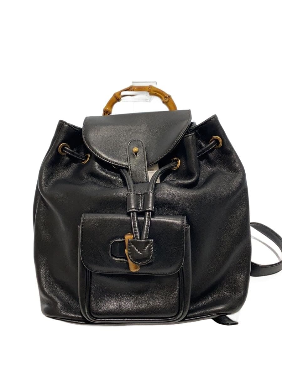 GUCCI Backpack Leather Black