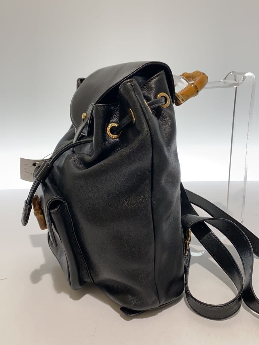 GUCCI Backpack Leather Black 2