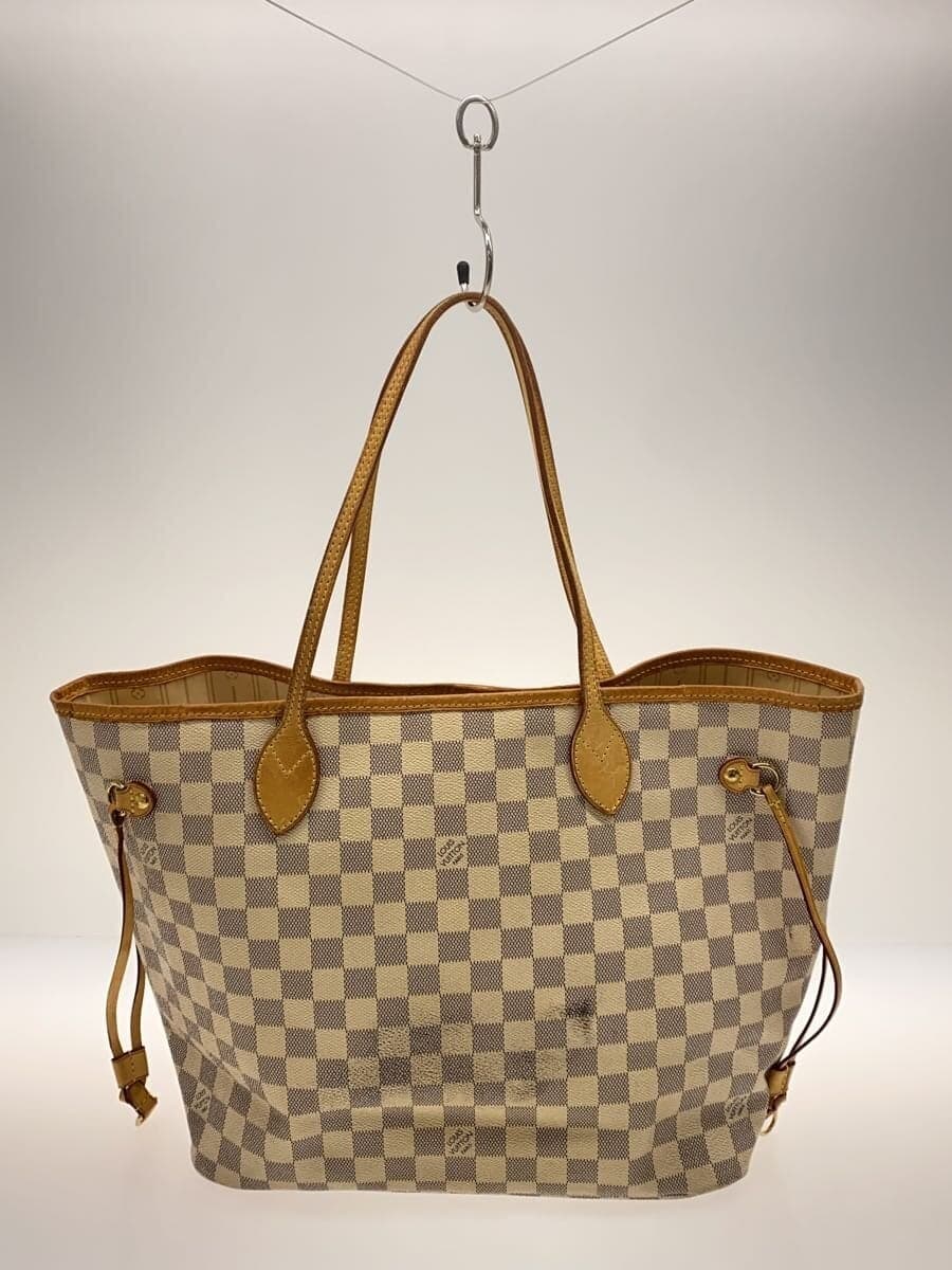 LOUIS VUITTON1)Neverfull MM_Damier Azur PVC WHT All Over Pattern 3