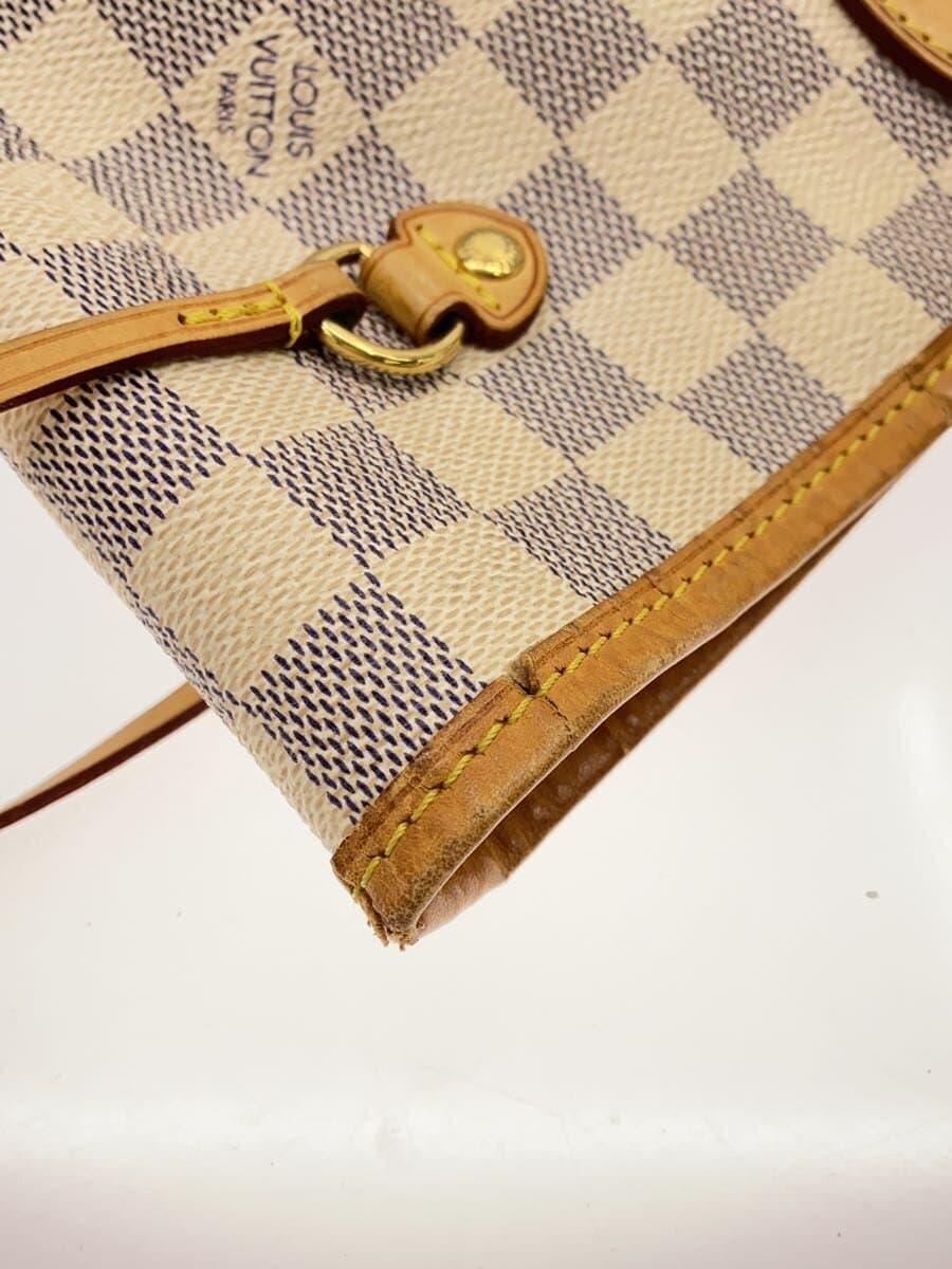 LOUIS VUITTON1)Neverfull MM_Damier Azur PVC WHT All Over Pattern 9
