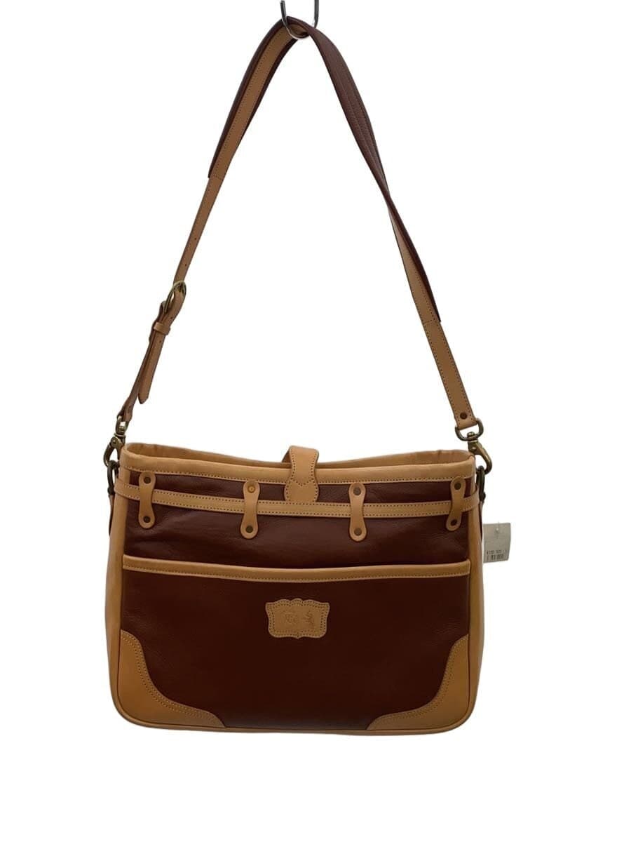 KC，s Shoulder Bag Leather BEG Solid
