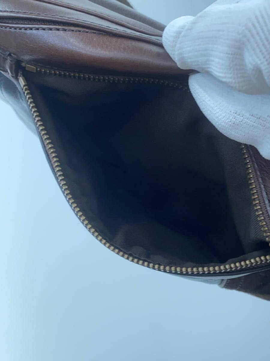 COACH Shoulder Bag Leather BRW Solid Color 70796 7