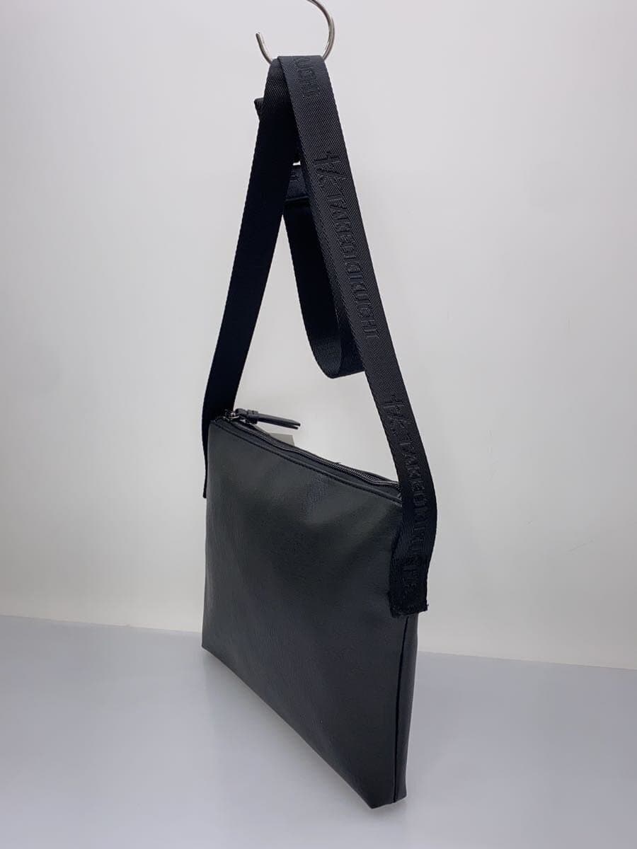 TAKEO KIKUCHI Shoulder Bag Leather BLK Solid 2