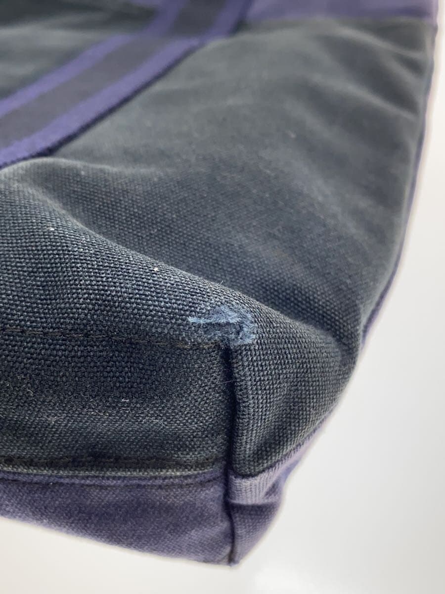 HERMES Four Toucas Tote Bag Canvas Navy Solid Color 7