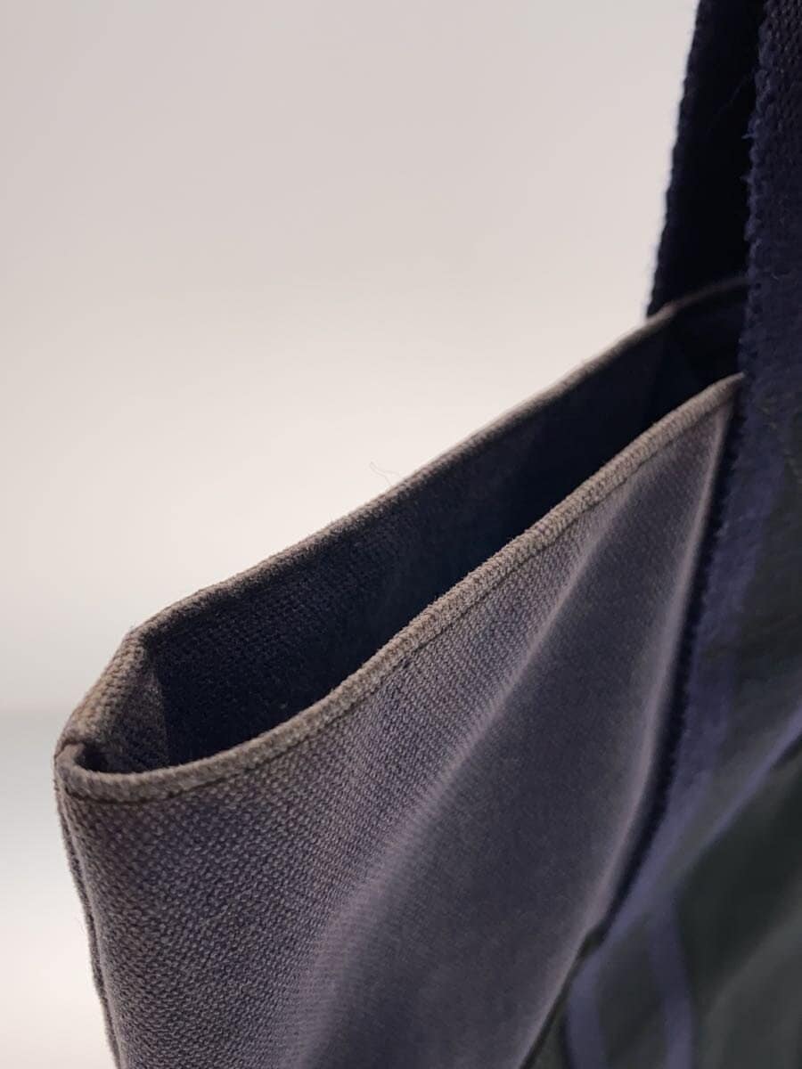 HERMES Four Toucas Tote Bag Canvas Navy Solid Color 8