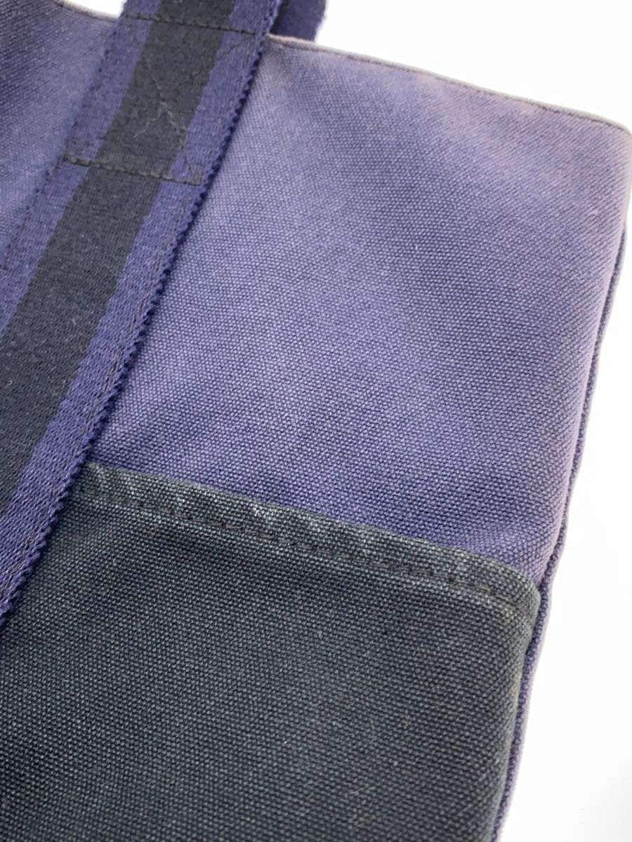 HERMES Four Toucas Tote Bag Canvas Navy Solid Color 9