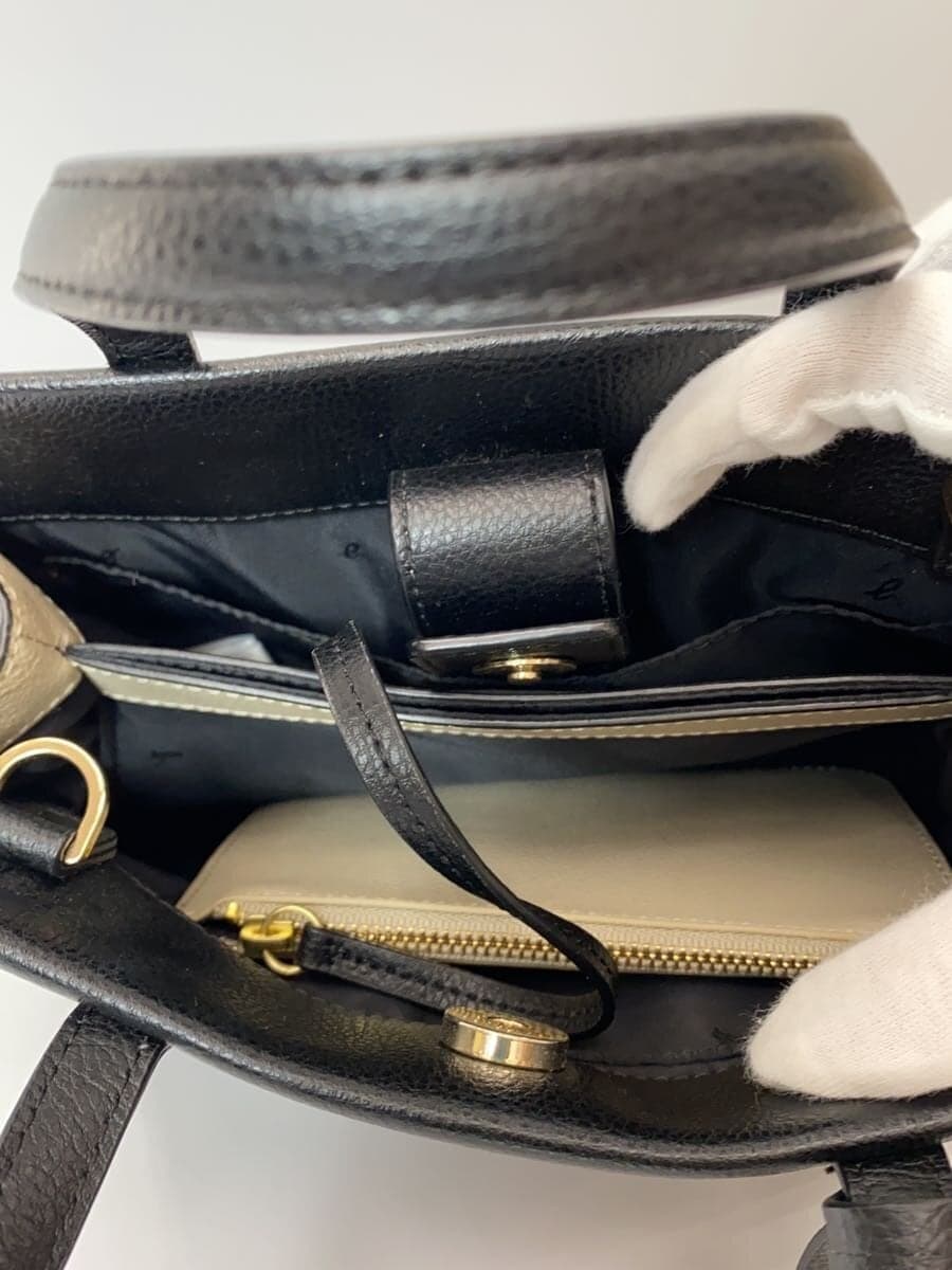 agnes b.sophie 2-Way Mini Tote Bag Leather BLK Solid is11hz-06 6