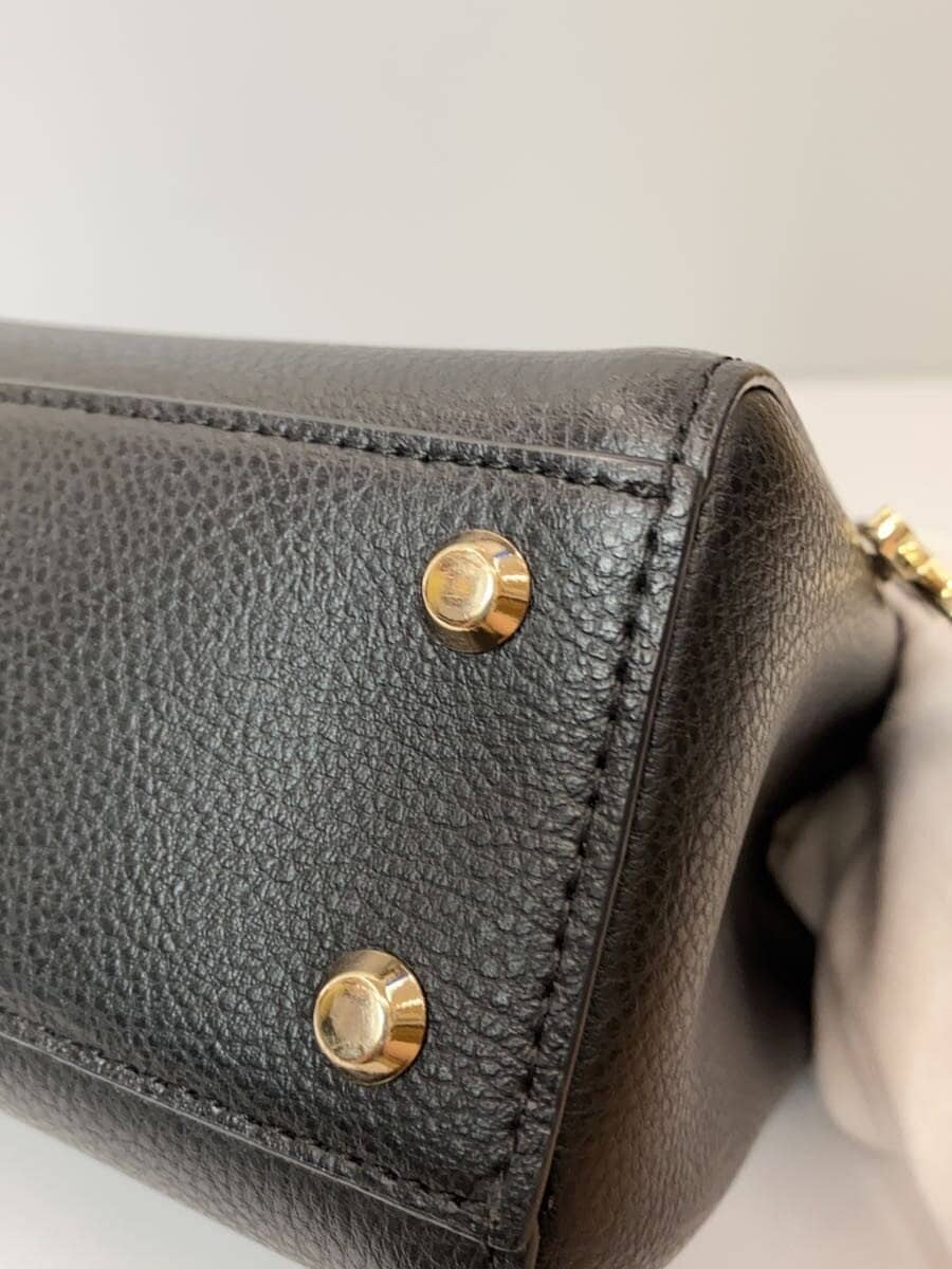 agnes b.sophie 2-Way Mini Tote Bag Leather BLK Solid is11hz-06 7