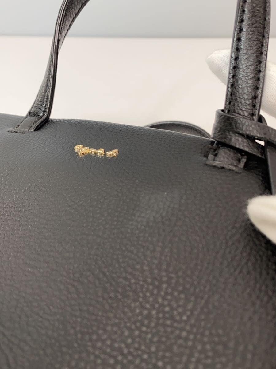 agnes b.sophie 2-Way Mini Tote Bag Leather BLK Solid is11hz-06 8