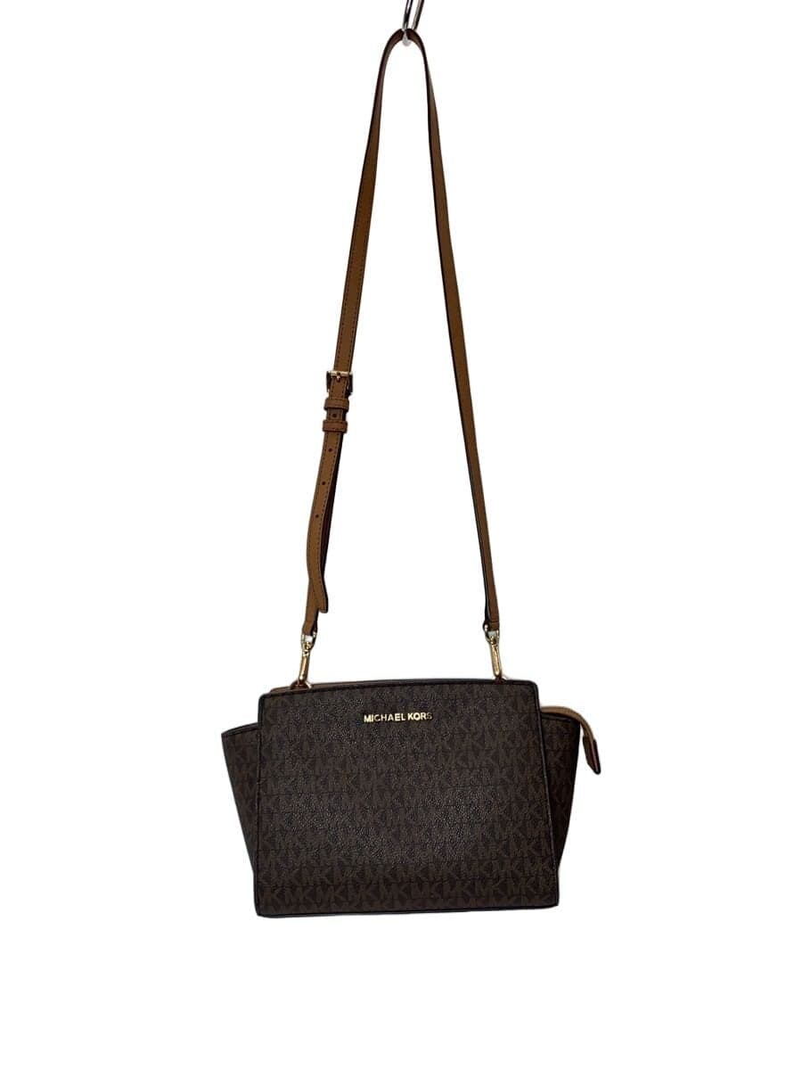 MICHAEL KORS shoulder bag PVC BRW all-over pattern 35h8glmm2b