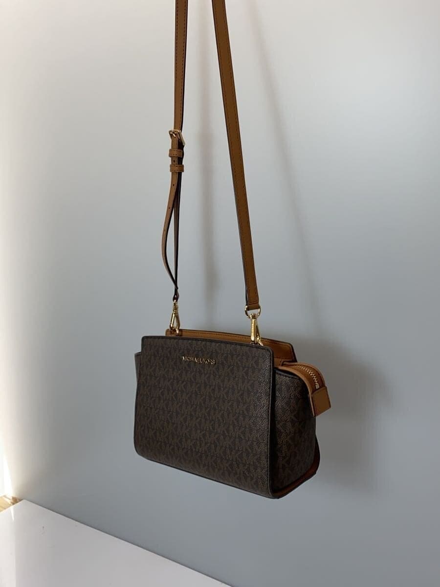 MICHAEL KORS shoulder bag PVC BRW all-over pattern 35h8glmm2b 2